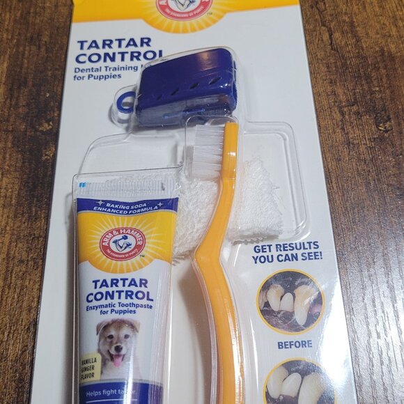 Arm & Hammer Dental Training Kit for Puppies Vanilla Ginger Flavor - Picture 2 of 12